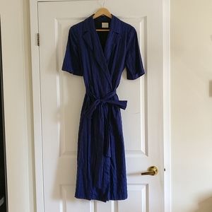Zara navy duster/trench dress EUC